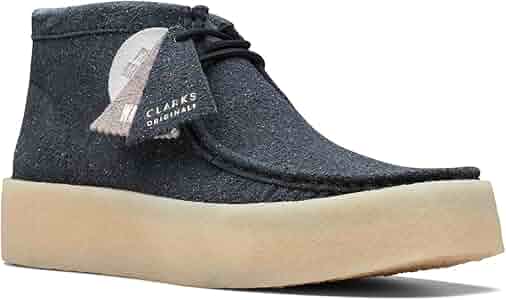 Amazon.com | Clarks Men's Wallabee Cup Boot Black Eco